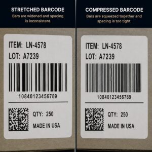 distorted barcodes