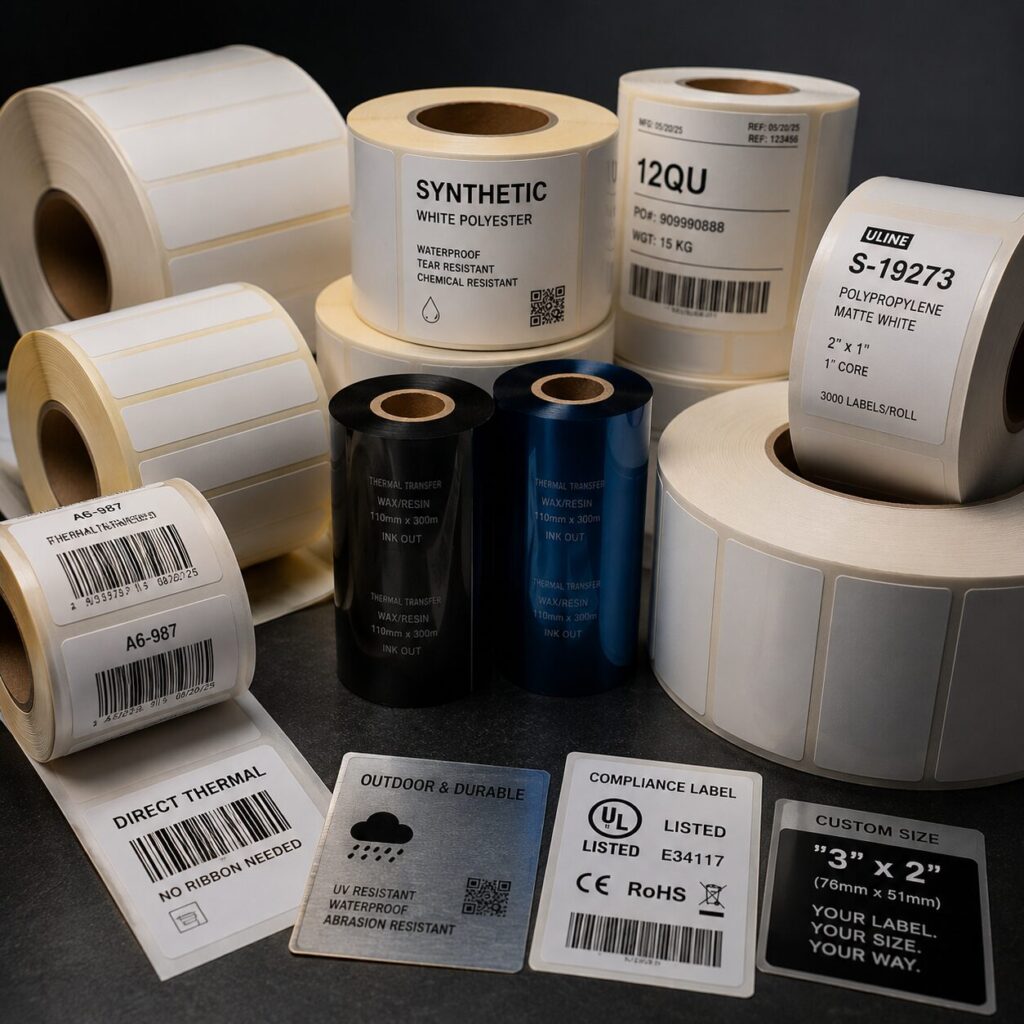 Label and ribbon supplies